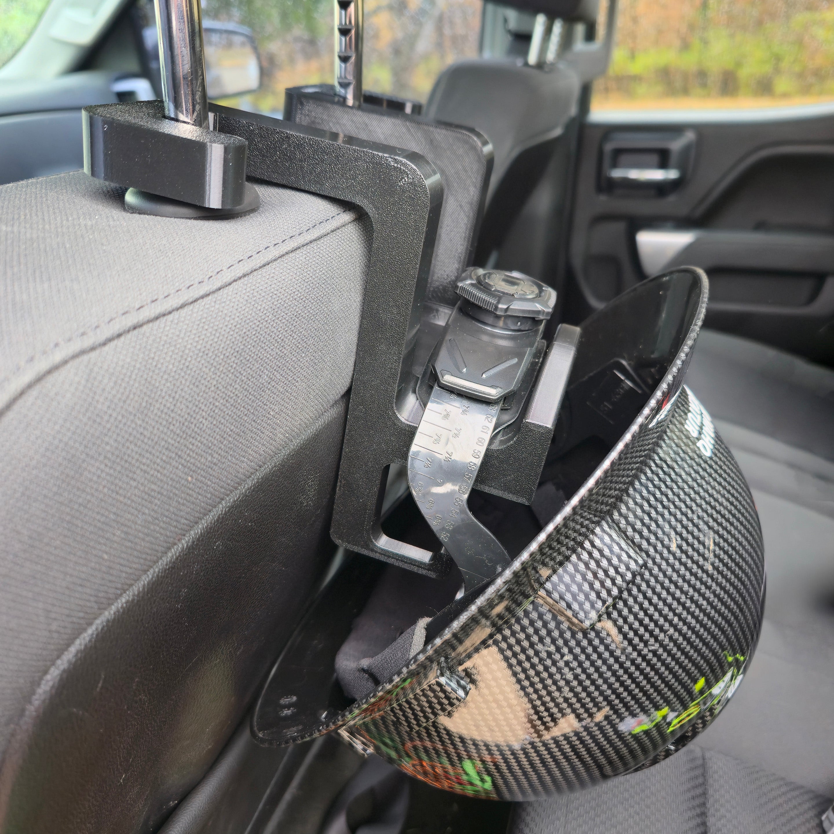 3d Printed Headrest Hard Hat Holder (W-HH-01)